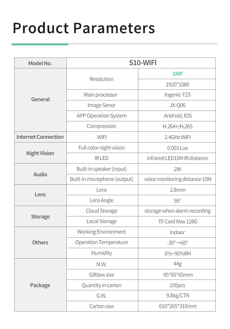 K7跨境爆款WiFi卡片机智能高清广角手机远程家用室内监控摄像头