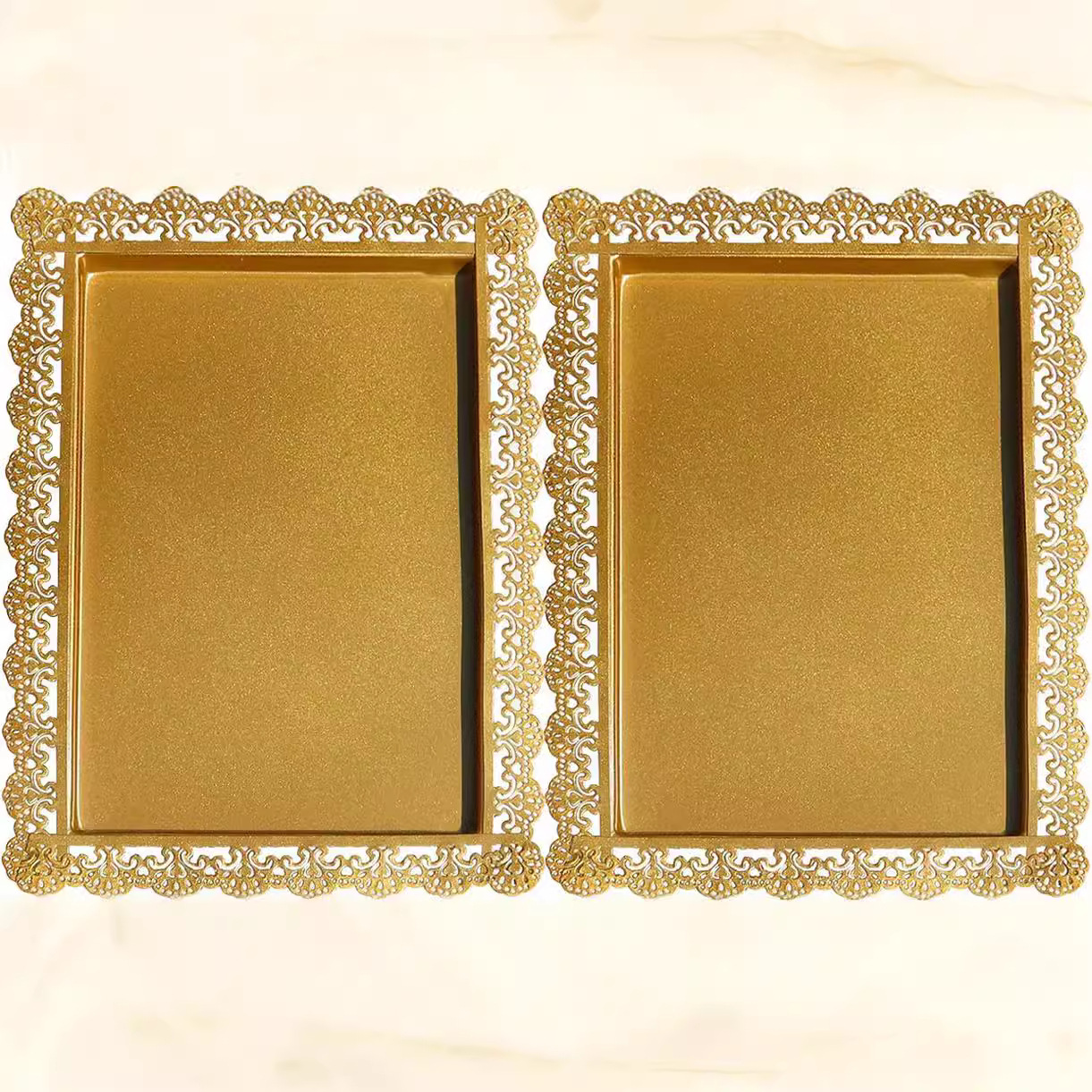 Placa de pastel de hierro forjado Placa de postres Placa cuadrada Placa europea Placa de punto occidental Placa de té de encaje Placa blanca Plata plana