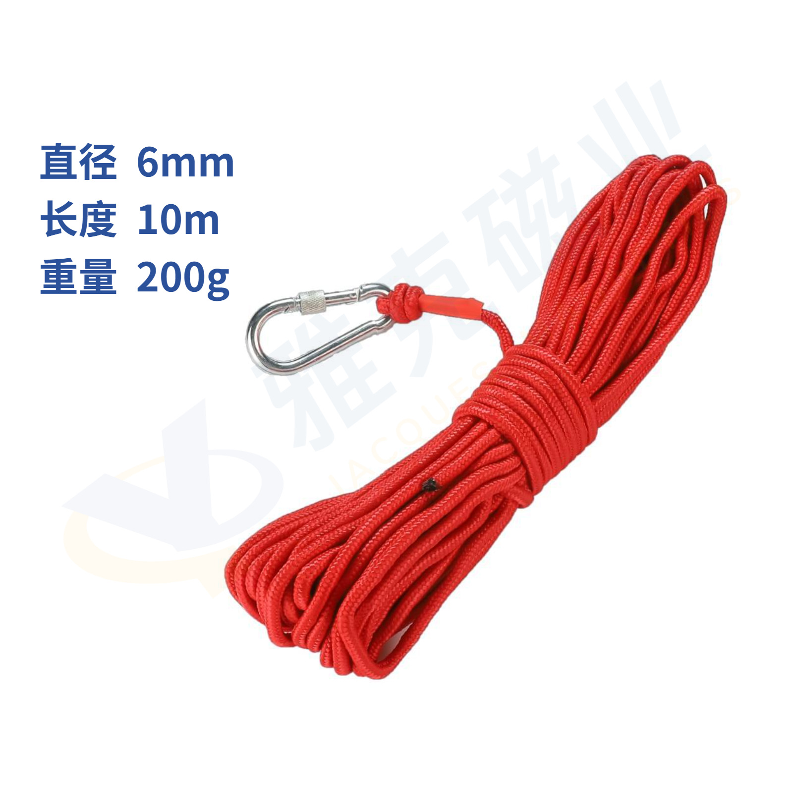 버클을 가진 6*10 m 빨간 밧줄