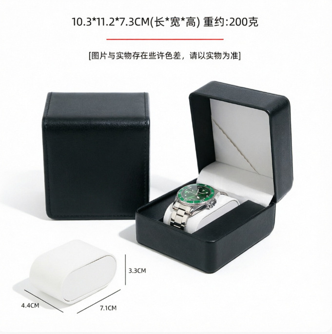 Caja de Exhibición y Almacenamiento para Relojes de Cuero PU con Tapa Abatible para Regalo y Joyería image 20