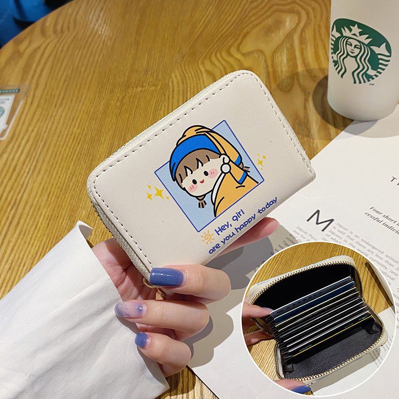Titular de la tarjeta anti-desmagnetizante tarjeta bancaria linda de las mujeres tarjeta de crédito estudiante monedero multi-funcional multi-Tarjeta titular de la tarjeta de alta gama