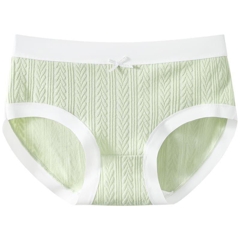 Ropa interior de las mujeres de algodón puro antibacteriano entrepierna media cintura más tamaño transpirable japonés chica triángulo pantalones cortos sin costura interior