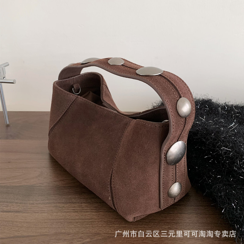 小众复古简约磨砂牛皮托特包女2025新款慵懒风通勤百搭斜挎手提包|undefined