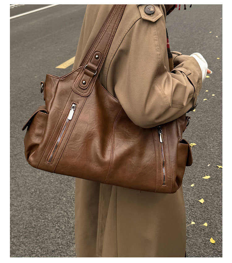 Vintage Damentasche Für Den Alltag Große Schultertasche Shopper_voghion.com