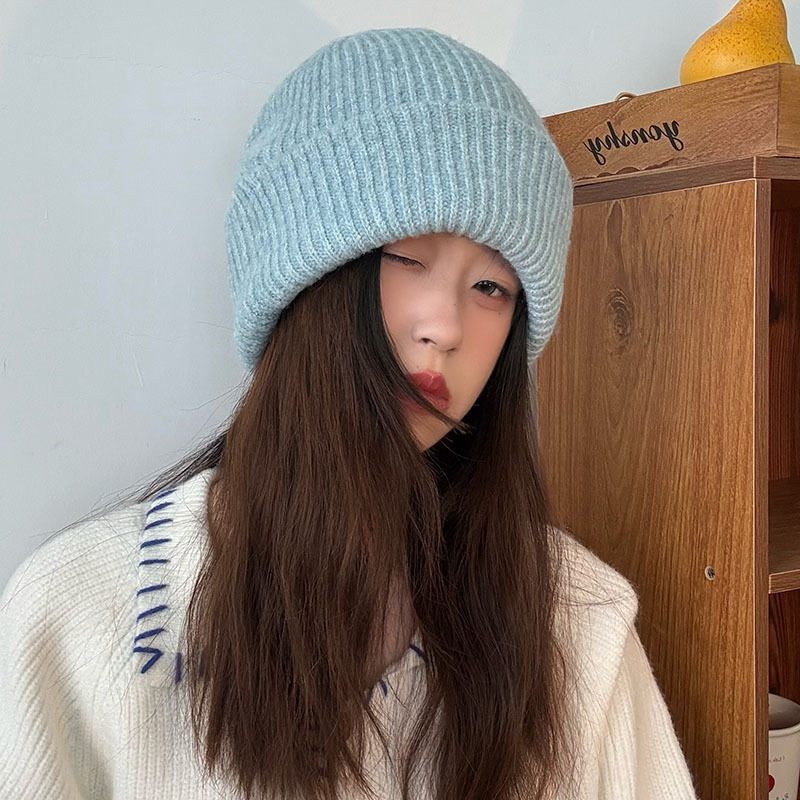 Men's Wool Blend Beanie Hat Warm Winter Knit Cap For Cold Weather_voghion.com