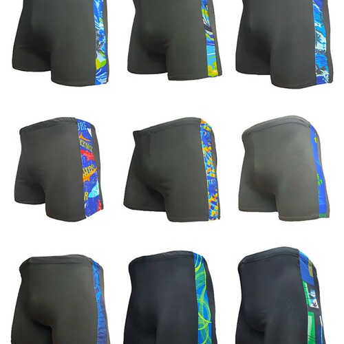 Men's adult swim trunks hot spring flat-bottom swim trunks plus size fat man conservative professional quick-dry comfortable swimwear
