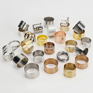 304 Stainless Steel Napkin Ring Model Room Jewelry Hotel Restaurant Banquet Mouth Circle Western Food Button Table