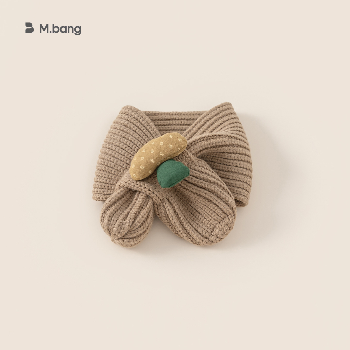 Bufandas infantiles invierno nuevo hongo tridimensional niñas bebés grueso caliente protector de cuello niño de punto cruzado bucal