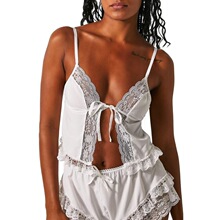 F 82817 Sexy Lace Satin Pajama Set �ٽz����˯�����b ���l