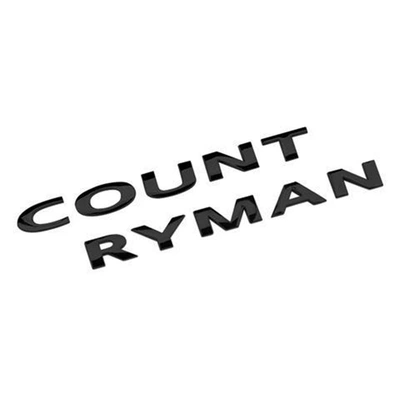 Car logo Rear Lettering Stickers and - countryman-wordmark-matte-black
