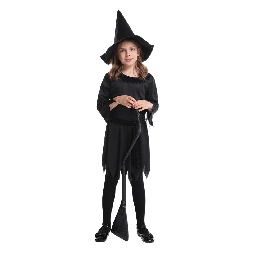 Los niños de la niña vestido bruja Halloween Cosplay carnaval fiesta disfraces etapa