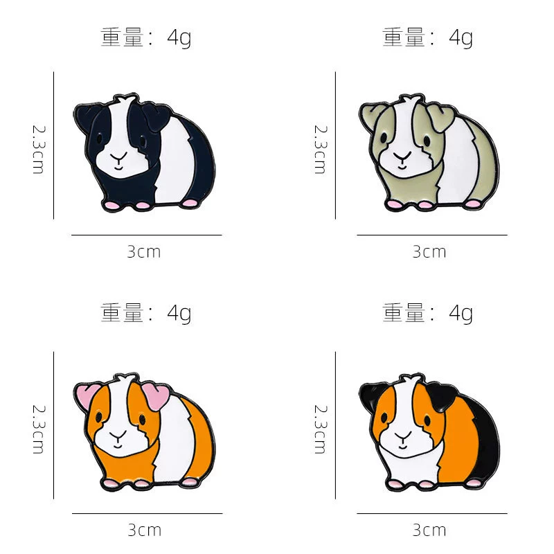 Cute cartoon badge with animals, protective underware, brace, brooch, accessory