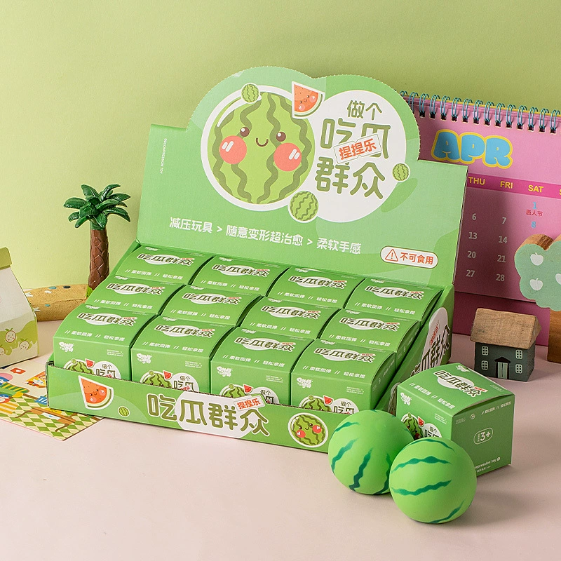 Креативная летняя меняющая цвет арбузная щепотка музыка вентиляционная красный сэндвич-фрукты детская новая странная декомпрессионная игрушка-симулятор