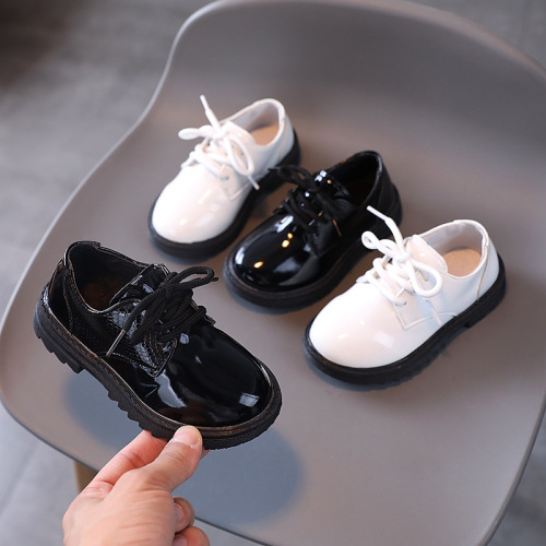 Cross-border children's shoes wholesale new spring and autumn new British style children's soft-soled lace-up performance shoes fashionable boys' leather shoes