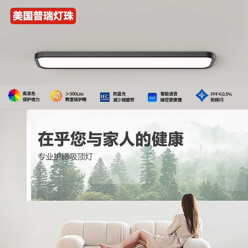 Original Puri Ultra-Thin Led Ceiling Light Seamless Corridor Light Creative Long Aluminum Eye-Protection Pendant Light for Home Use