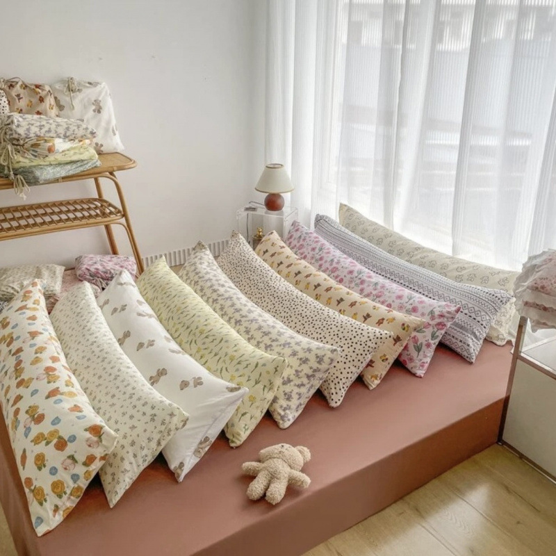 Long Pillow, Long Pillow for Sleeping, Kidsren's Cartoon Ins Extra Long Pillow, Pure Cotton Pillowcase, Anti-Collision Factory