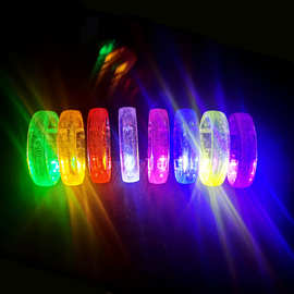 新款透亮气泡闪光手镯LED亚克力发光手环音乐会派对活动气氛助威