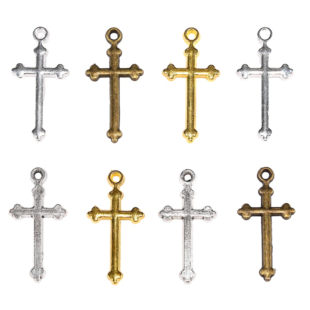 DIY复古合金饰配件 十字架吊坠手链项链挂件批发速卖通热销DZ0057