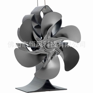 Christmas tree type thermal power fireplace fan Europe and America Amazon best selling high temperature resistant large air volume factory direct supply 4 leaves 5