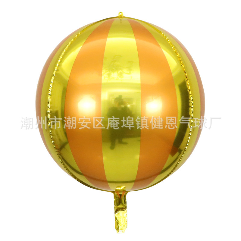Nueva transfronteriza 22 pulgadas 4D película de aluminio Bola de Espejo de cumpleaños de la boda KTV centro comercial decoración del partido flotante vacío globo de helio