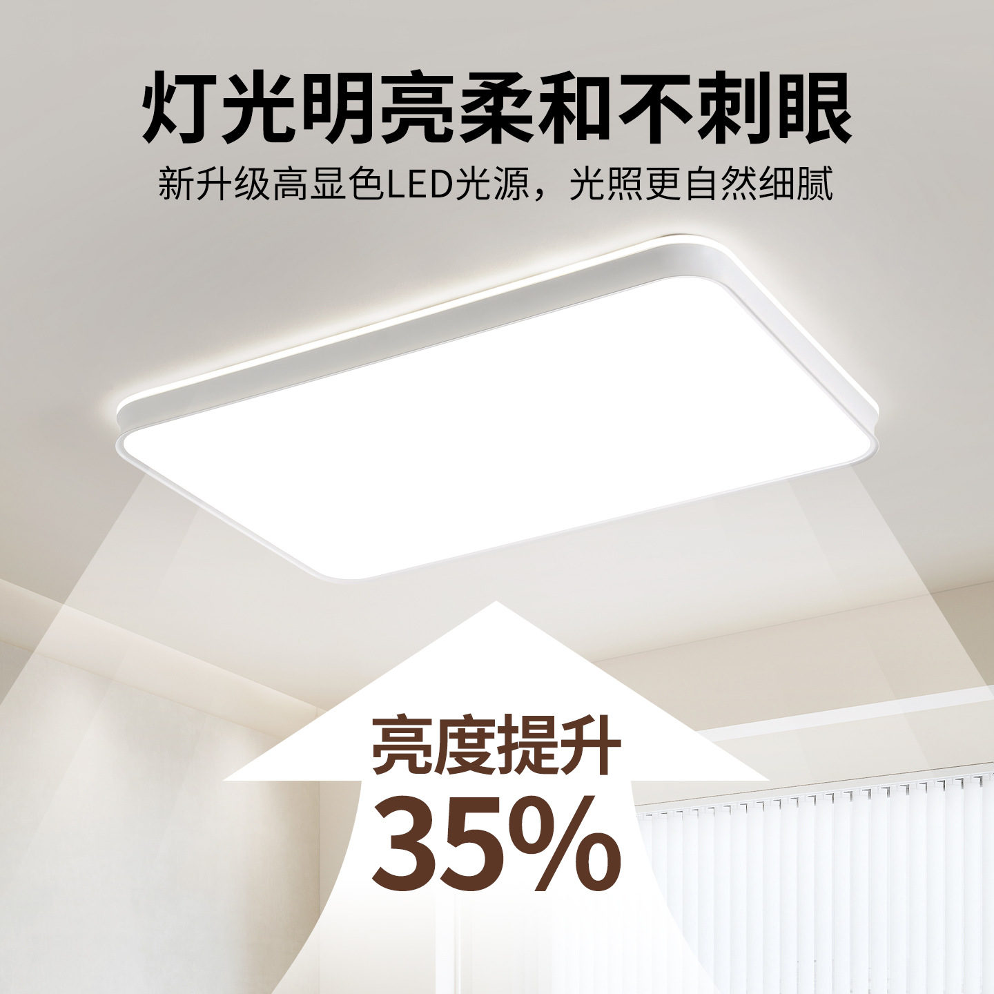 Luz de techo de sala de estar de espectro completo moderna simple brillante led protector de ojos de alto nivel rectangular lámpara Zhongshan L263