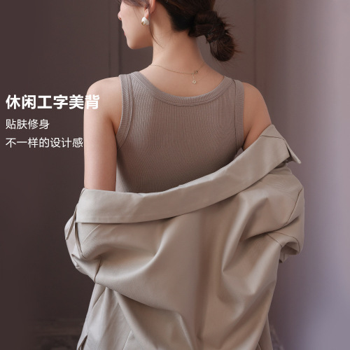 Threaded camisole women's inner layer 2024 spring and summer new style slim fit women's large size can be worn outside