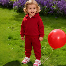 工厂-跨境外贸童装春秋季欧美潮牌男/女婴连帽卫衣套装儿童运动服