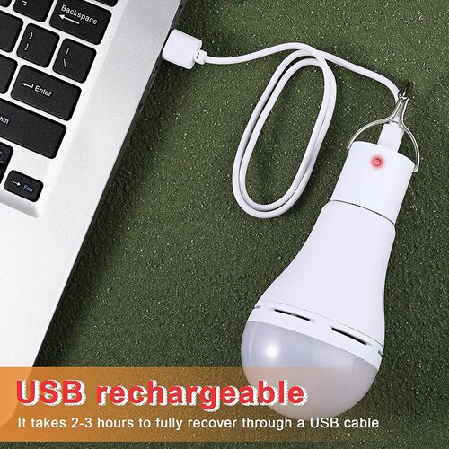 LED solar light hook light camping light night light round bulb light solar courtyard light Christmas light
