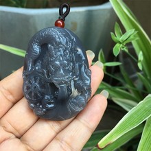 天然 新疆和田玉 且末糖料 俏色巧雕  龙行天下 龙 玉器礼品 把件
