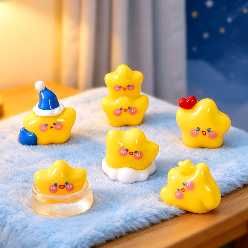 Original New Product Yellow Star Resin Small Accessories DIY Cream Glue Cute Beads Car Desktop Crafts Wholesale Original New Product Yellow Star Resin Small Accessories DIY Cream Glue Cute Beads Car Desktop Crafts Wholesale