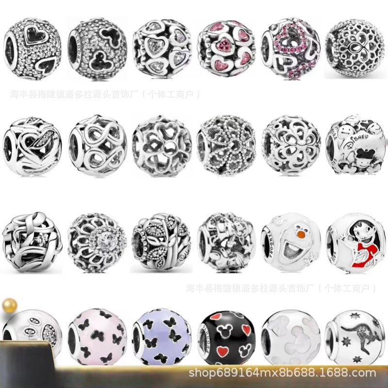 Panjia Dora S925 Sterling Silver Snake Bone Bracelet Beaded Round Beads Ocean Heart Beads Hot Selling Loose Beads DIY Jewelry Panjia Dora S925 Sterling Silver Snake Bone Bracelet Beaded Round Beads Ocean Heart Beads Hot Selling Loose Beads DIY Jewelry