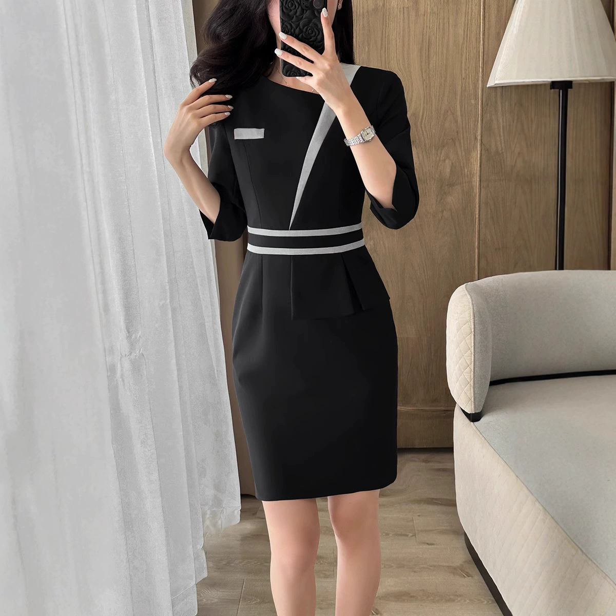 Профессиональное платье Косметолог Рабочая одежда ювелирный магазин