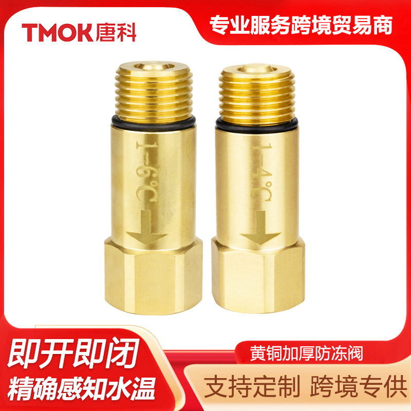 唐科阀门自来水管道直通式防冻黄铜户外结冰管接头配件开关