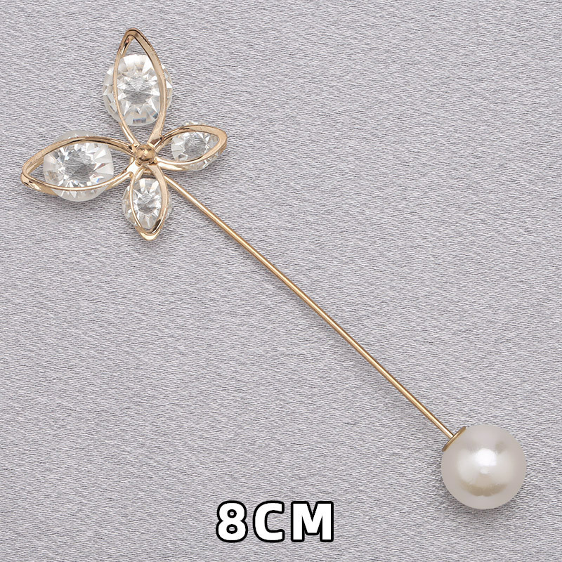 Camisas de perlas, broches de collar, suéter, vestido, cintura fija, broches decorativos simples