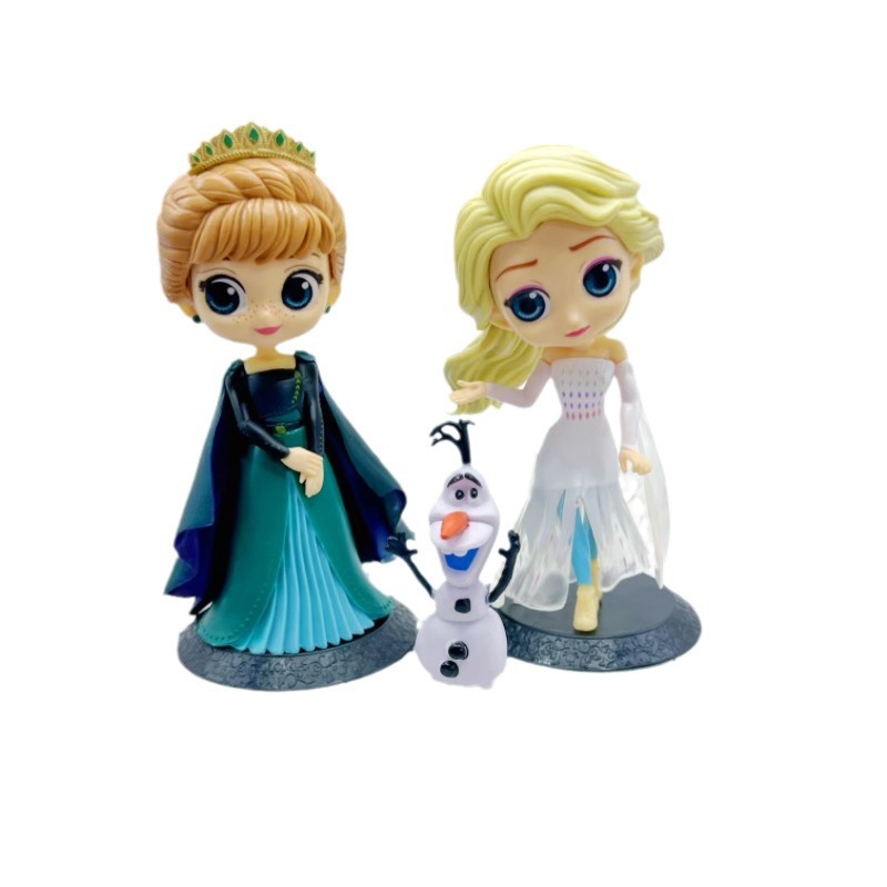 Nieve hielo Elsa Anna muñeca Elsa princesa Elsa modelo hecho a mano pastel horneado decoración regalos