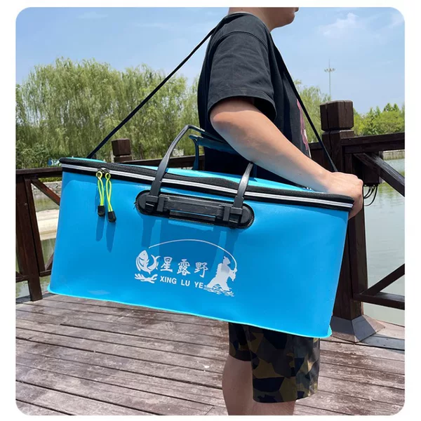 Thickened Fishing Bucket, Live Fish Bucket, Multi-Functional Fishing Box, Fish Storage Bucket, Fishing Supplies, Outdoor Folding Fish Bucket