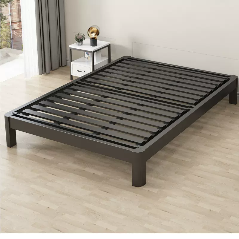 榻榻米双人床现代简约1.5米加厚加固铁架单人床1.8经济型宿舍铁床