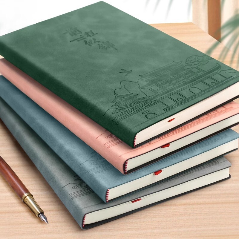 Embossed Leather Notebook A5 Thickened College Student Office Study Work Notepad Loose-Leaf Error Correction Notebook Embossed Leather Notebook A5 Thickened College Student Office Study Work Notepad Loose-Leaf Error Correction Notebook