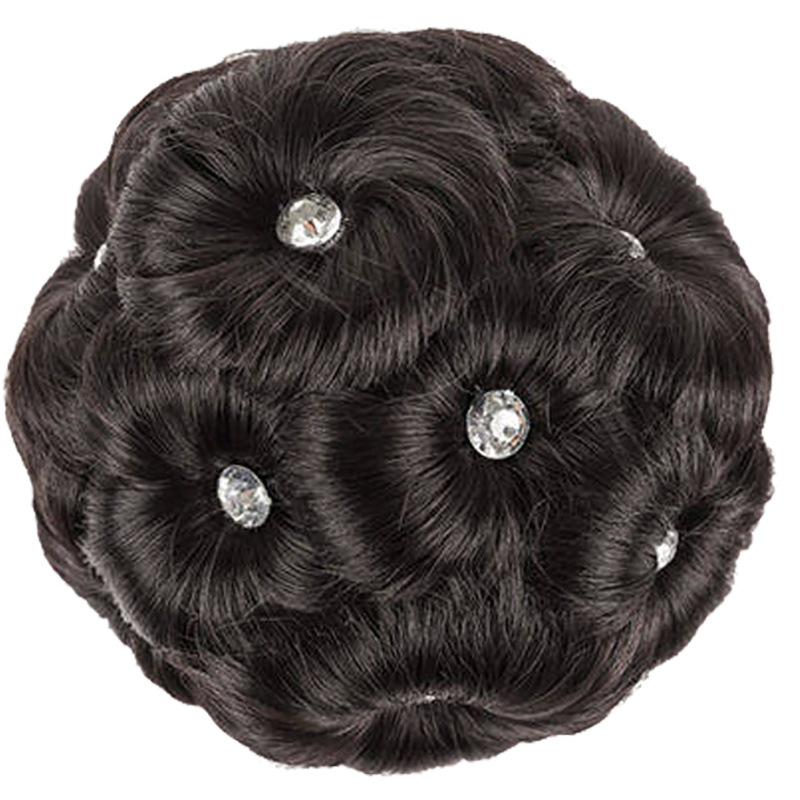 Peluca forma pelo bolsa nueve flor clip peluca anillo nupcial bola cabeza chica placa pelo anillo garra clip flor corsé