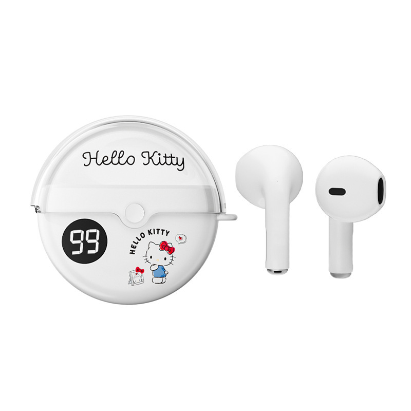 サンリオTWSlanyワイヤレスbluetoothイヤホンQ77スポーツ音楽ゲームマグネットかわいい半入耳卸売新|undefined