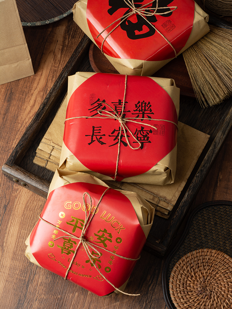 Papel de embalaje de pastel de luna retrógrado de mediodía de otoño Papel de embalaje de alimentos chinos de estilo de Hong Kong Papel anti-aceite de papel kraft tradicional
