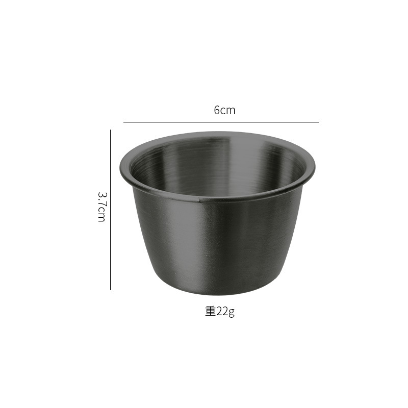 Taza de salsa transfronteriza Taza de salsa de acero inoxidable 304 Mini taza de salsa de carne americana Taza de salsa Plato de salsa