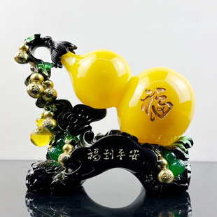 Free shipping gourd decoration Fu Lu Ping An resin crafts decoration creative living room TV cabinet wine cabinet home decoration