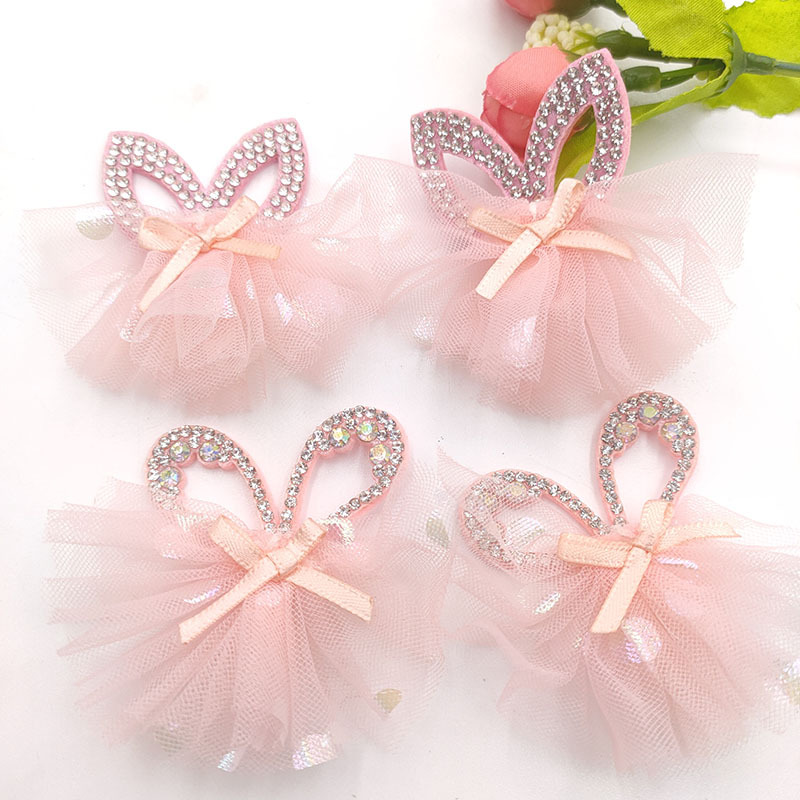Mink hair ball Bright Rabbit Ear DIY hair accessories Material Cat…