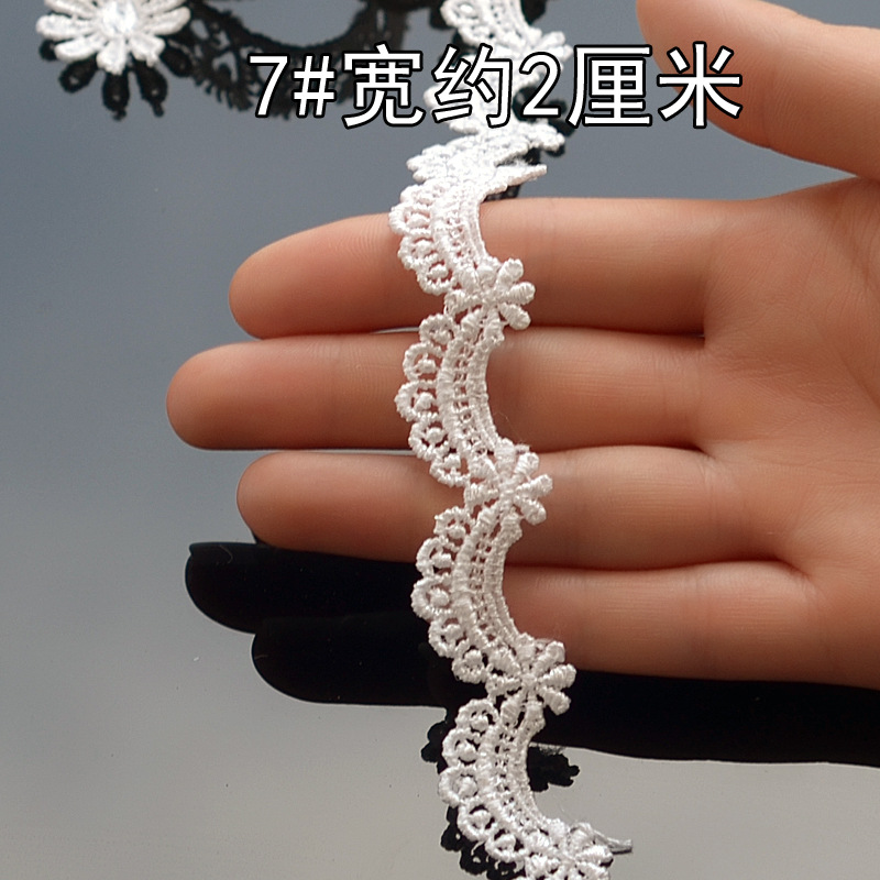 Y8YO bordado encaje vacío soluble en agua accesorios de encaje accesorios de ropa material de decoración DIY tocado hecho a mano