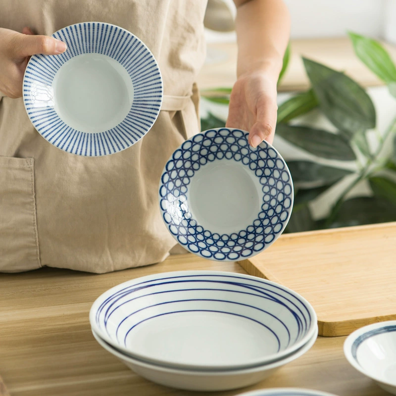 Ins Четыре цвета в японском стиле, обеденный стол, костяная тарелка, керамическая посуда тусклое блюдо для костей маленькая тарелка блюдо гостиничный стол