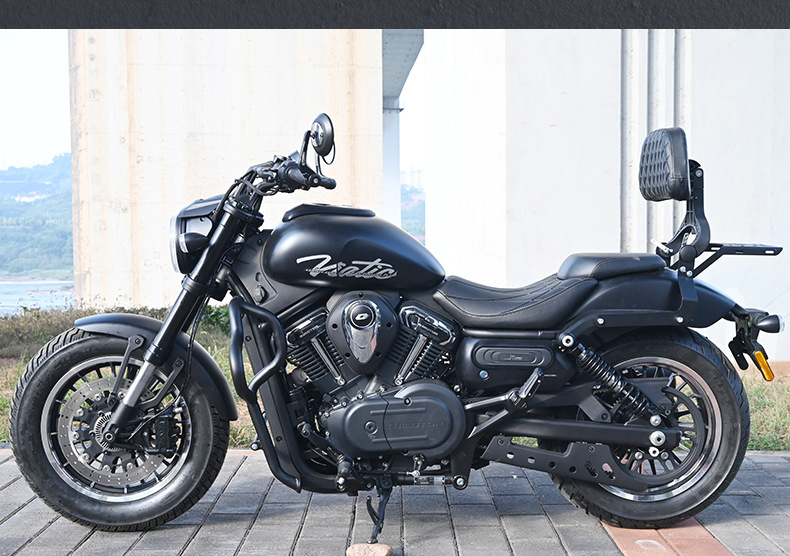 Suitable for Qianjiang Flash 600V2: Thickened Bumper, Anti-Collision, Anti-Fall, Quick-Release Side Bag, Foldable Backrest, Rear Rack Modification