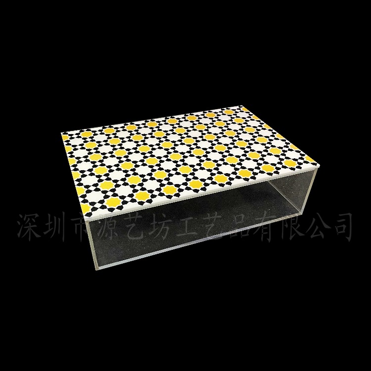 亚克力透明便签纸盒定作 有机玻璃出口国外办公收纳盒 深圳工厂
