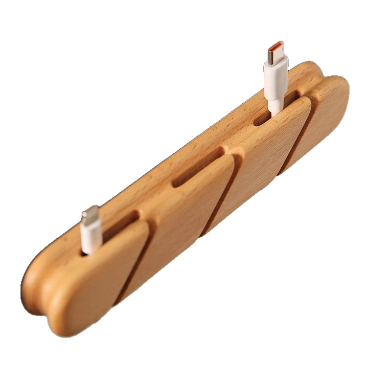 Cable de carga de datos de segunda línea de madera sólida de escritorio hub fija ranura de tarjeta de acabado de artefacto cable de teléfono móvil