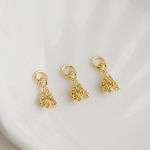 14K����ɫõ�廨���ӿ� ���ε����A���朒������ diy�Ʒ���